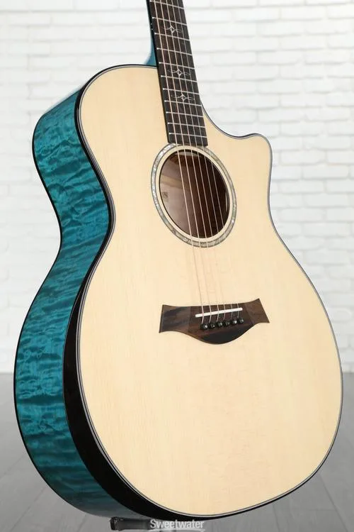 Taylor Custom Grand Auditorium Acoustic-electric Guitar - Koi Blue