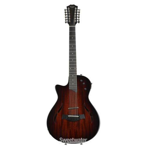  Taylor T5z-12 Classic Deluxe Left-handed Reverse-strung 12-string Hollowbody Electric Guitar - Shaded Edgeburst Sweetwater Exclusive