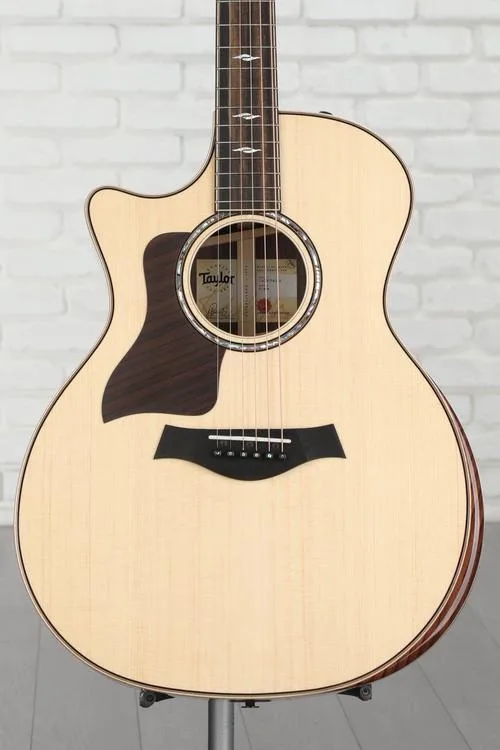  Taylor 814ce Left-handed Acoustic-electric Guitar - Natural with V-Class Bracing and Radiused Armrest