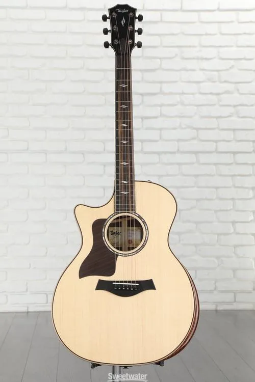  Taylor 814ce Left-handed Acoustic-electric Guitar - Natural with V-Class Bracing and Radiused Armrest