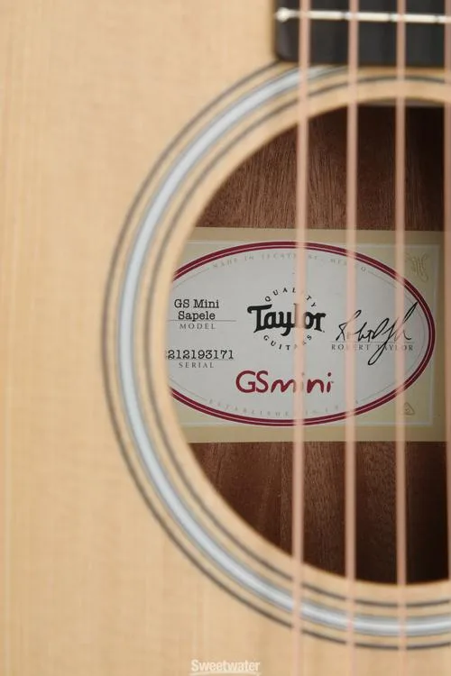  Taylor GS Mini Sapele Acoustic Guitar - Natural with Black Pickguard Demo