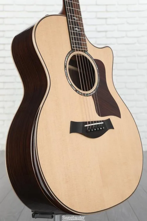 Taylor 814ce Acoustic-Electric Guitar - Natural with V-Class Bracing and Radiused Armrest Demo