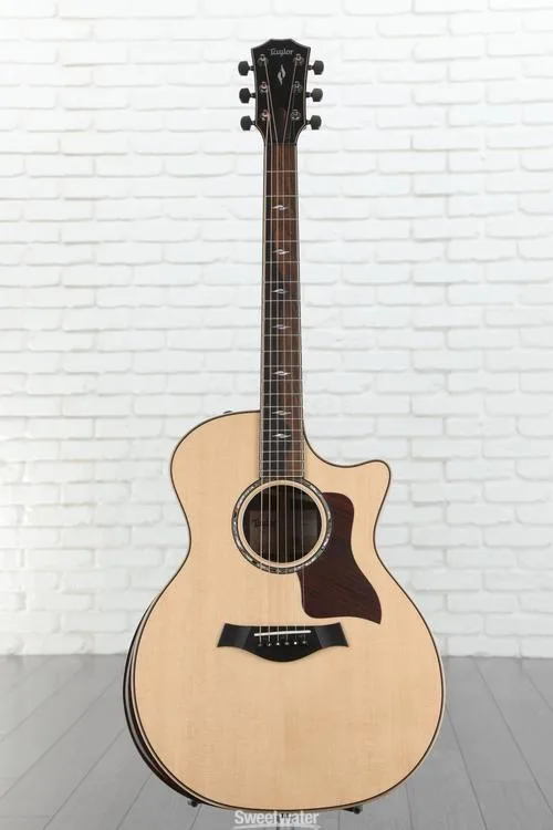  Taylor 814ce Acoustic-Electric Guitar - Natural with V-Class Bracing and Radiused Armrest Demo