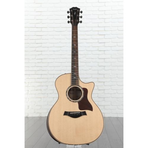  Taylor 814ce Acoustic-Electric Guitar - Natural with V-Class Bracing and Radiused Armrest Demo