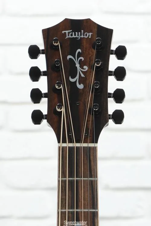  Taylor Custom Grand Auditorium 8-string Baritone Acoustic-electric Guitar - Charcoal Burst