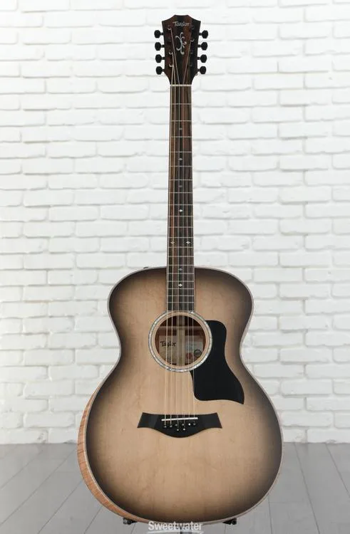  Taylor Custom Grand Auditorium 8-string Baritone Acoustic-electric Guitar - Charcoal Burst