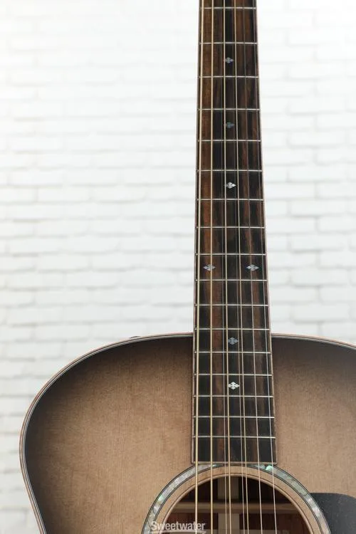  Taylor Custom Grand Auditorium 8-string Baritone Acoustic-electric Guitar - Charcoal Burst