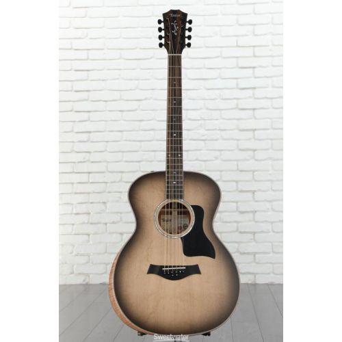  Taylor Custom Grand Auditorium 8-string Baritone Acoustic-electric Guitar - Charcoal Burst