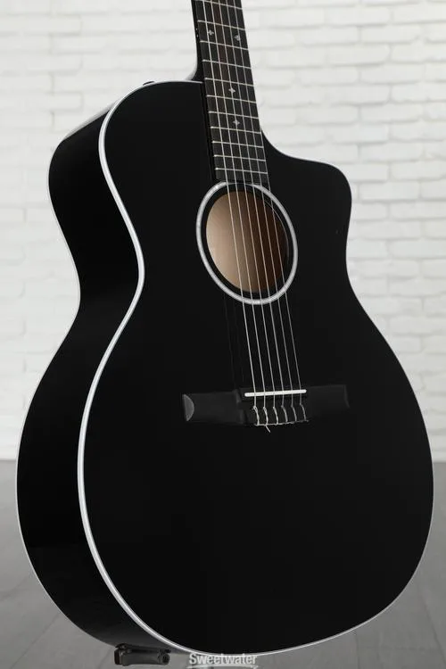 Taylor 214ce Nylon Grand Auditorium Special-edition Classical Acoustic-electric Guitar - Black Demo