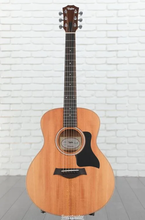  Taylor GS Mini Mahogany Acoustic Guitar - Natural with Black Pickguard Demo