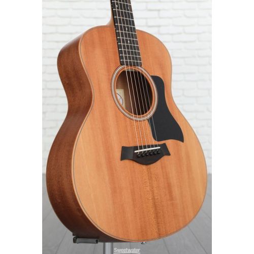  Taylor GS Mini Mahogany Acoustic Guitar - Natural with Black Pickguard Demo