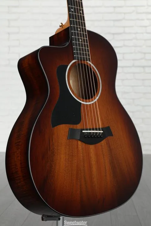 Taylor 224ce-K DLX Left-handed Acoustic-electric Guitar - Shaded Edgeburst with Layered Koa Back & Sides