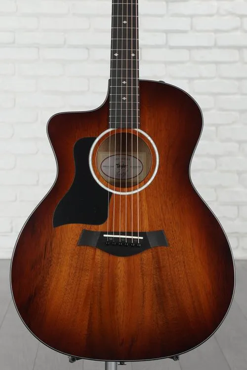  Taylor 224ce-K DLX Left-handed Acoustic-electric Guitar - Shaded Edgeburst with Layered Koa Back & Sides