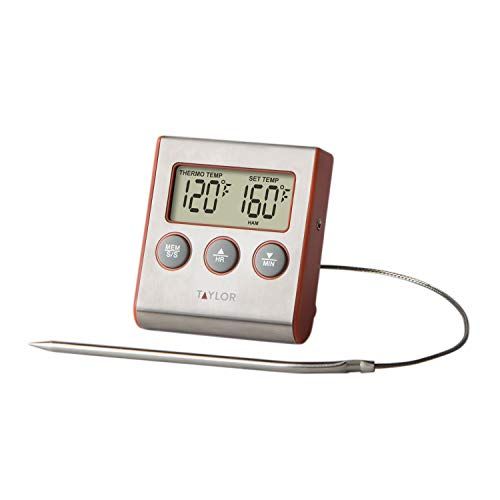  Taylor Precision Products Digital Cooking/Roasting Thermometer with Stainless Steel Housing: Timers: Kitchen & Dining