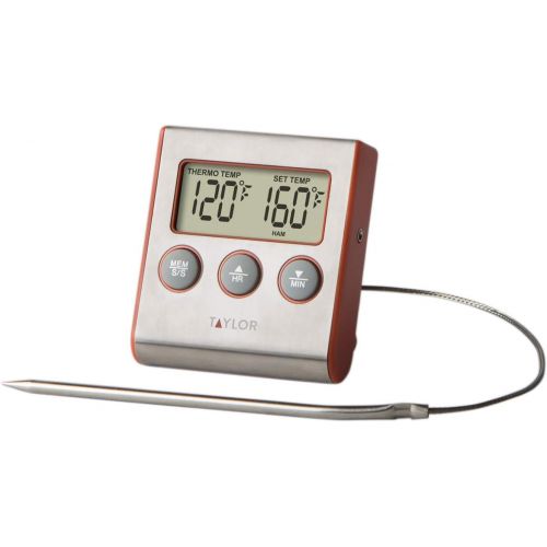  Taylor Precision Products Digital Cooking/Roasting Thermometer with Stainless Steel Housing: Timers: Kitchen & Dining