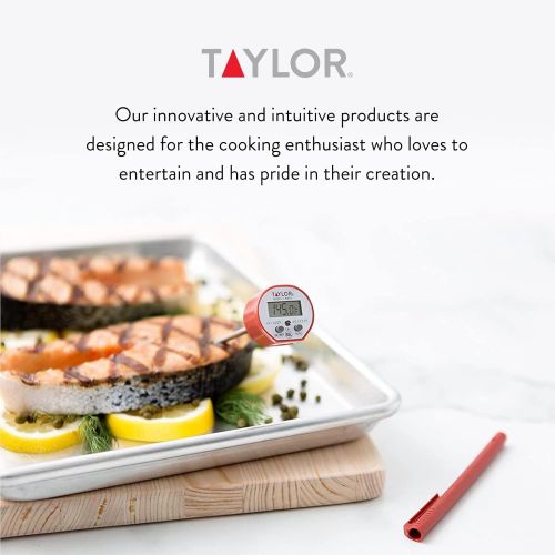  Taylor Precision Products Taylor Commercial Waterproof Cooking Digital Quick Read Thermometer, One Size, Red: Kitchen & Dining