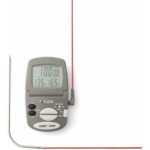  Taylor Precision Products Digital Cooking Probe Thermometer and Timer, Pack of 1: Instant Read Thermometers: Kitchen & Dining