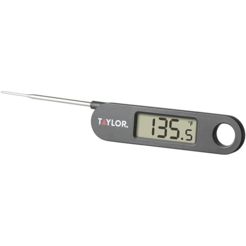  Taylor Precision Products Folding Stem Digital Display Food Thermometer, One Size, Black: Kitchen & Dining
