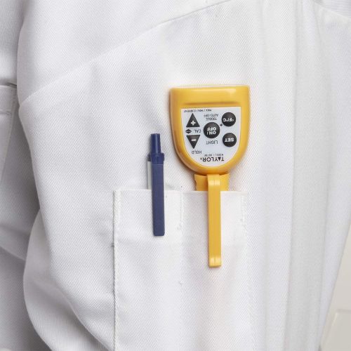  Taylor Precision Products Compact Waterproof Digital Thermometer, 4.5 Inch Stem, Yellow