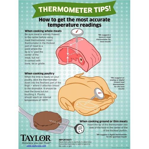 Taylor Precision Products Splash-Proof Dual Temperature Infrared/Thermocouple Thermometer