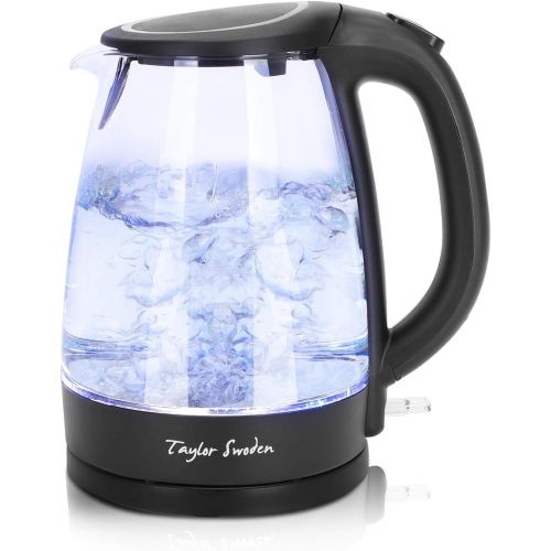  Taylor Swoden Electric Kettle 1.7L Glass Electric Tea Kettle, 1500W Hot Water Kettle Electric Cordless Water Boiler & Heater with LED Light, Auto Shut-Off & Boil-Dry Protection, BP