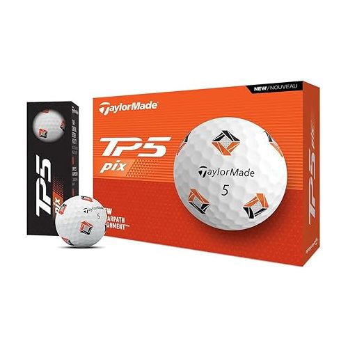  TaylorMade Men's TP5 PIX 3.0 Golf Balls - Multi
