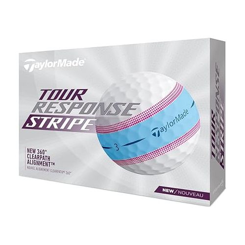  TaylorMade Men's Tour Response Stripe Golf Balls - Multi