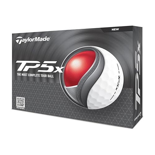  TaylorMade Men's TP5x Golf Balls - White