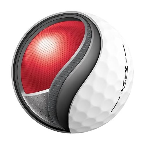  TaylorMade Men's TP5x Golf Balls - White