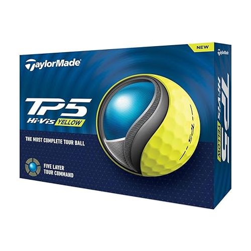  TaylorMade Men's TP5 Golf Balls '24 - Yellow