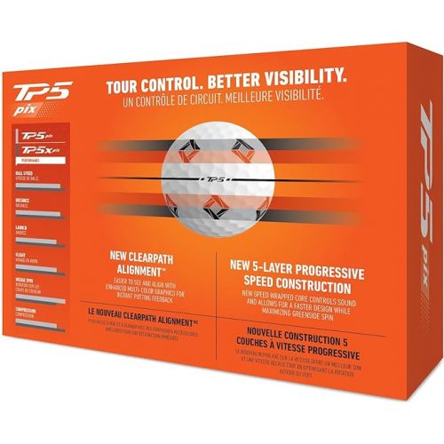  TaylorMade Golf 2024 TP5 pix Golf Balls One Dozen