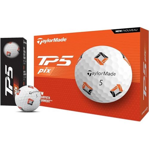  TaylorMade Golf 2024 TP5 pix Golf Balls One Dozen