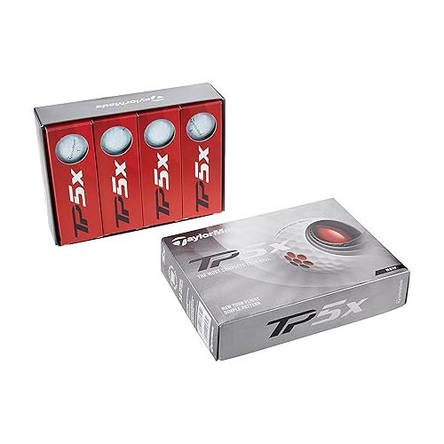  TaylorMade TP5 & TP5x Golf Balls (White, Yellow, Pix)