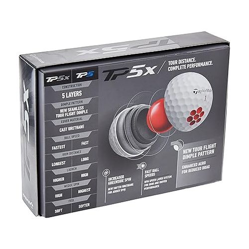  TaylorMade 2021 TP5 and TP5X Golf Balls