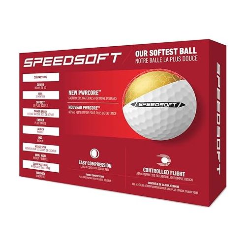  TaylorMade Men's SpeedSoft Golf Balls - White