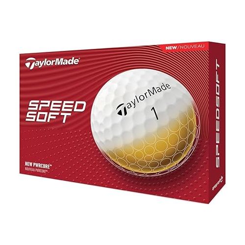  TaylorMade Men's SpeedSoft Golf Balls - White