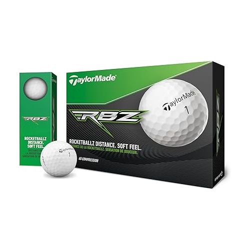  TaylorMade Golf Rocketballz Distance Ball One Dozen