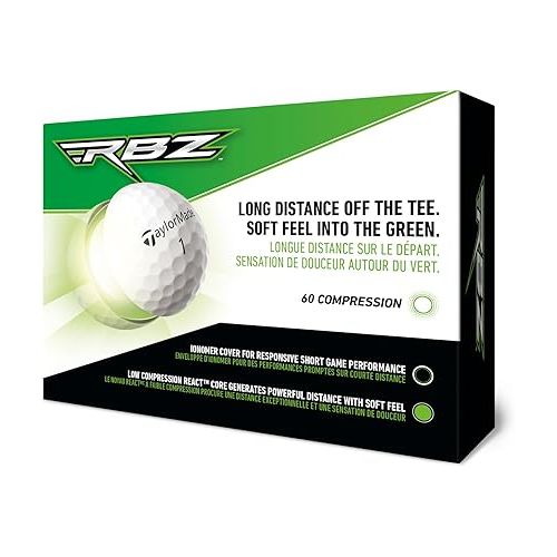  TaylorMade Golf Rocketballz Distance Ball One Dozen