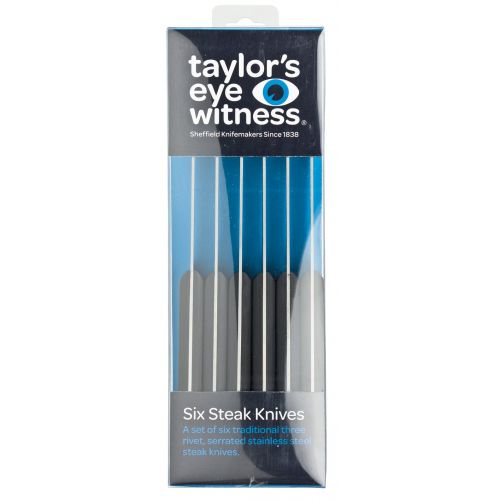  Taylors Eye Witness Steakmesser, 6-er Set, schwarz