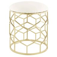 Taymor Industries Reign Stool in Gold Finish