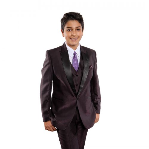  Tazio Boys Purple PolyRayon 5-piece Suit Set by TAZIO