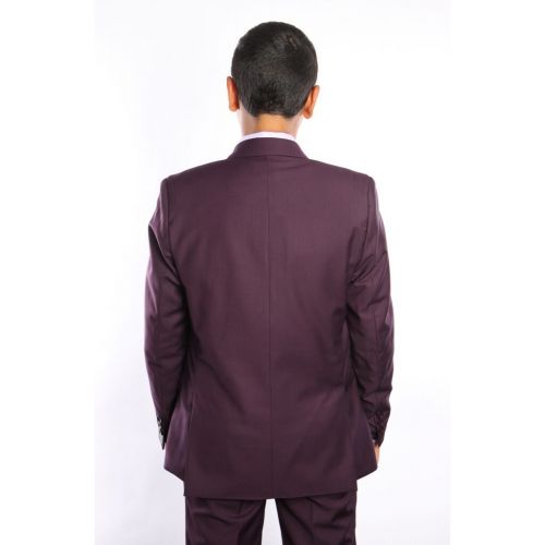  Tazio Boys 5-piece Plum Suit by TAZIO