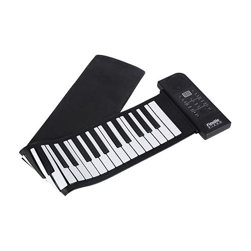  Piano Keyboard,Lujex Roll Up Piano,Roll Up Electronic Keyboard,Fold Away Music Keyboard Portable 61 Keys Roll Up Soft Silicone Flexible Electronic Digital Music Keyboard Piano New