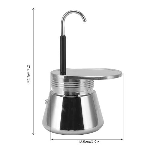  Tbest Mini Moka,stovetop espresso maker stainless steel moka pot cam coffee mini express lichtenstein set includes 1cup outdoors 1 cup portable maker ceramic top 200ml