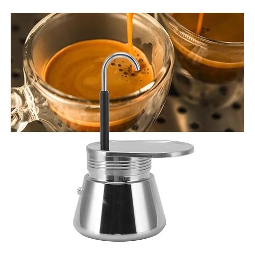  Tbest Mini Moka,stovetop espresso maker stainless steel moka pot cam coffee mini express lichtenstein set includes 1cup outdoors 1 cup portable maker ceramic top 200ml