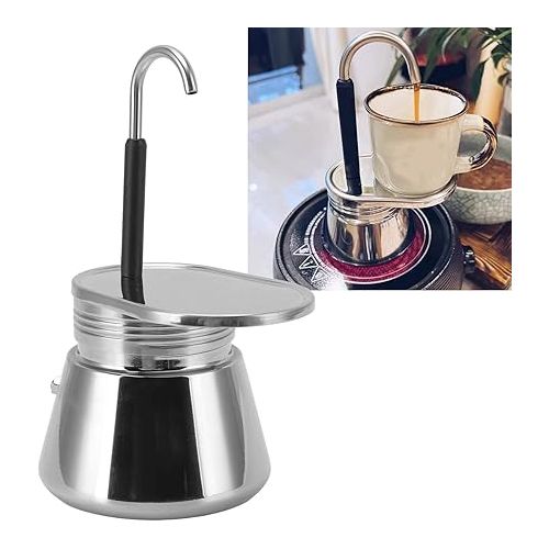  Tbest Mini Moka,stovetop espresso maker stainless steel moka pot cam coffee mini express lichtenstein set includes 1cup outdoors 1 cup portable maker ceramic top 200ml