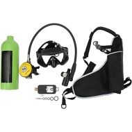 1L Scuba Diving Tank, Mini Scuba Tank Oxygen Cylinder Underwater Breathing Diving Kit with Diving Goggles Strap Bag Adapter, Support 15-20 Minutes Underwater Breathing