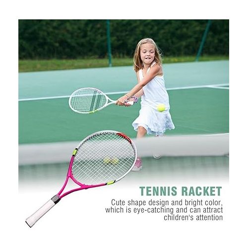  3 Colors Single Tennis Racket with Carry Bag Kids Training Practice Racquet