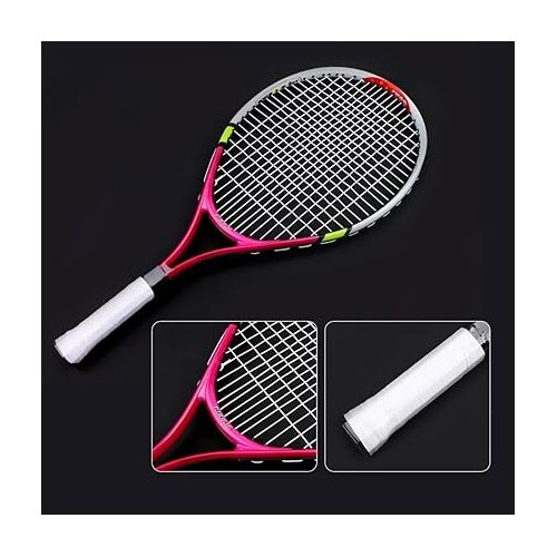  3 Colors Single Tennis Racket with Carry Bag Kids Training Practice Racquet