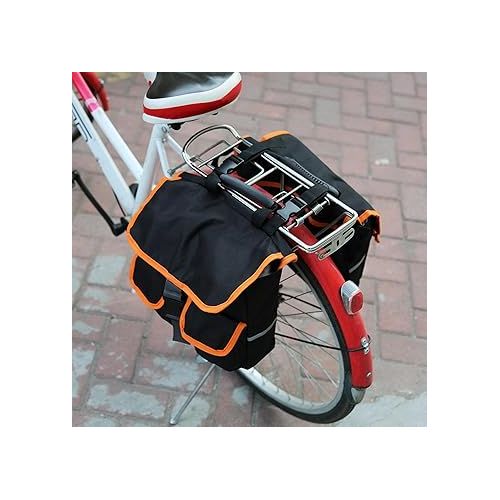  Bicycle Panniers For Rear Rack,Detachable Bike Rear Saddle Bag ycle Trunk Pannier Carrier Bag with Adjustable Hooks,Carrying Handle Pannier Bags For Bikes bike panniers